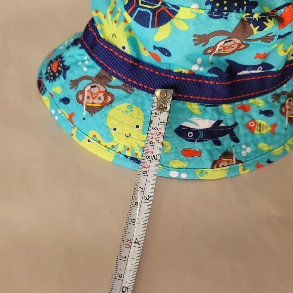 Old Navy Boys 12-18 MONTHS Swim & Sun Hat GREEN BLUE Aquarium
